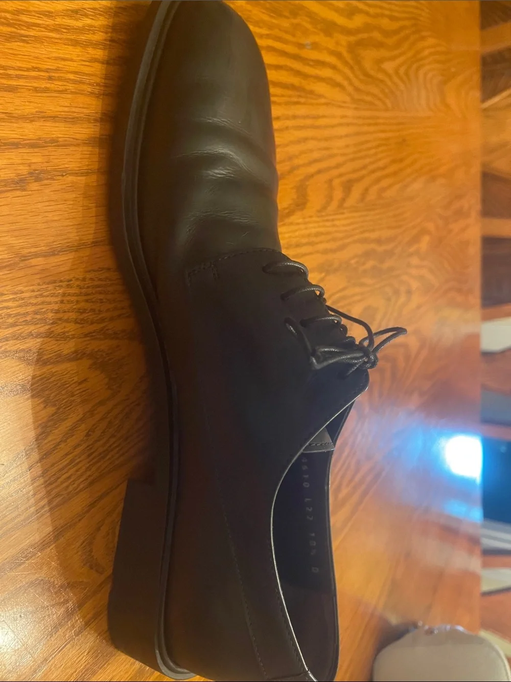Salvatore Ferragamo Black Leather Lace-Up Oxfords
